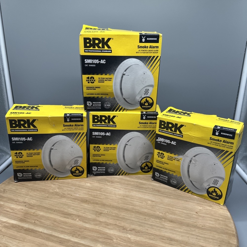 BRK SMI105-AC Hardwired Smoke Alarm with 10-Year Battery Backup Contractor 4 Lot